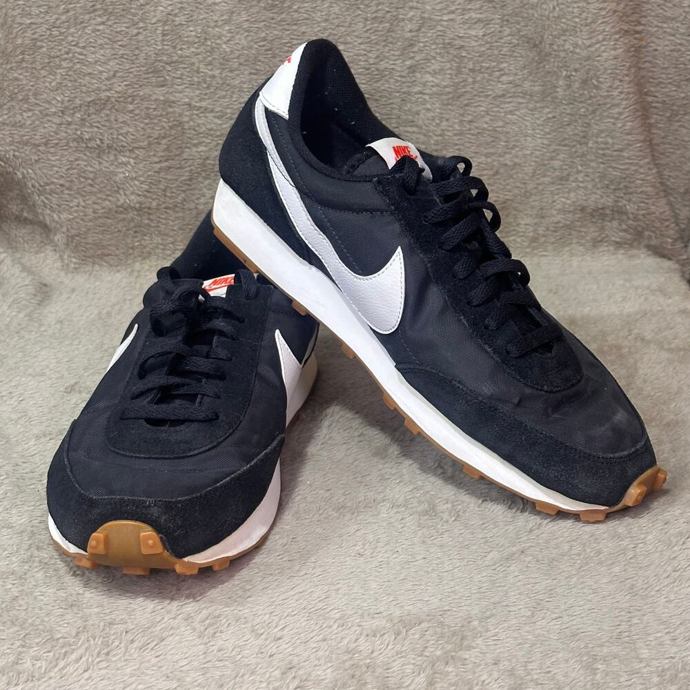 Nike Waffle Trainer 2 Black White Gum Sole Sneakers Mens 11 Retro Running Shoes